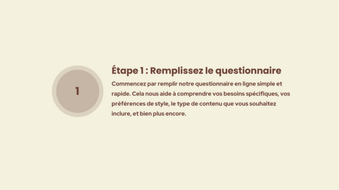 remplir le questionnaire - comment marche les présentations Prez To Market